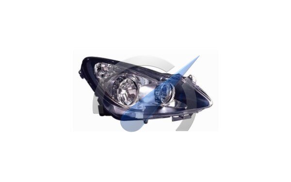 Corsa D Headlight right H7 + H1 sport smoke