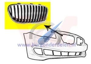 F10/11 tot 2013 Grill sierrooster rechts chroom