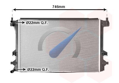 Radiator suitable for Polo 2G / Taigo / T-Cross / A1 / Arona / Fabia / Kamiq