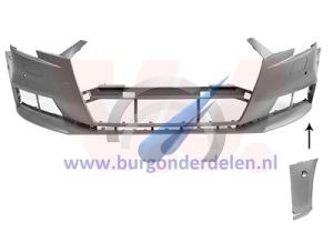 A3 front bumper in primer with 4 PDC and provision for headlamp washer holes