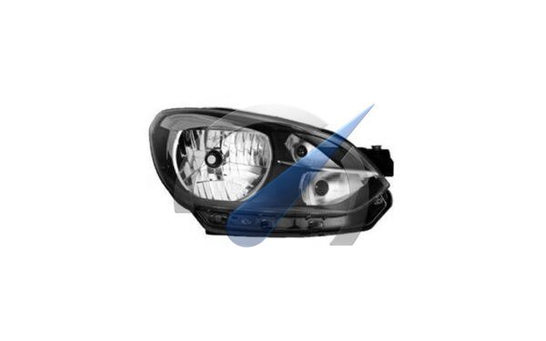 Rechter H4-Scheinwerfer schwarz mit Elektromotor, passend für Up! 2012-2016