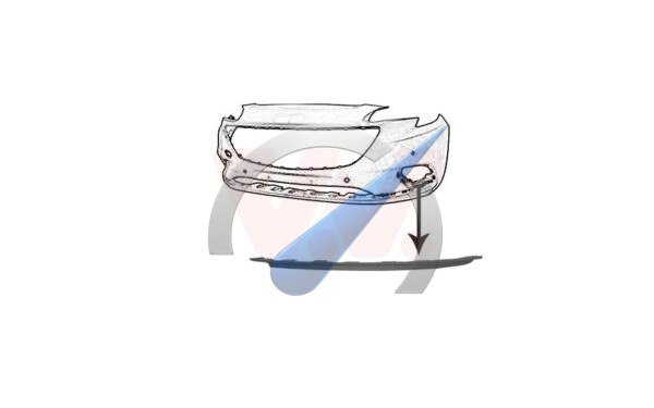 Corsa E Front bumper trim lower left