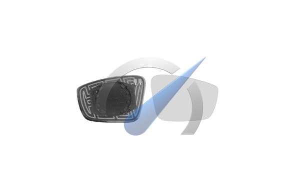 Beheiztes Spiegelglas, rechts passend für UP MII Citigo