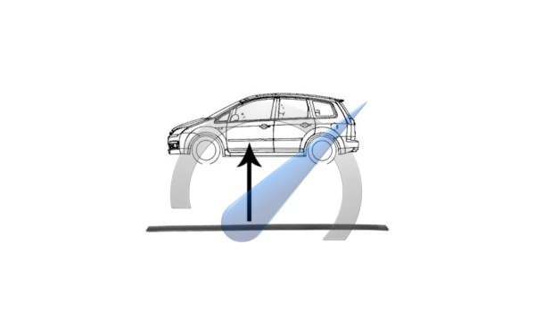Focus 2004-2008 Front door trim 5-door black