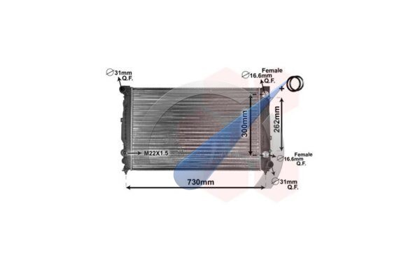 Radiateur compatible avec Passat 2.8 / 2.5 TDI AT