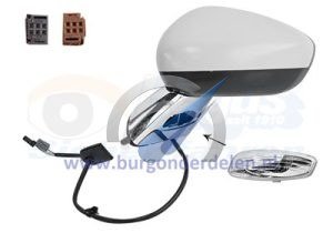 DS3 Electric fully heated left side mirror chrome base primer