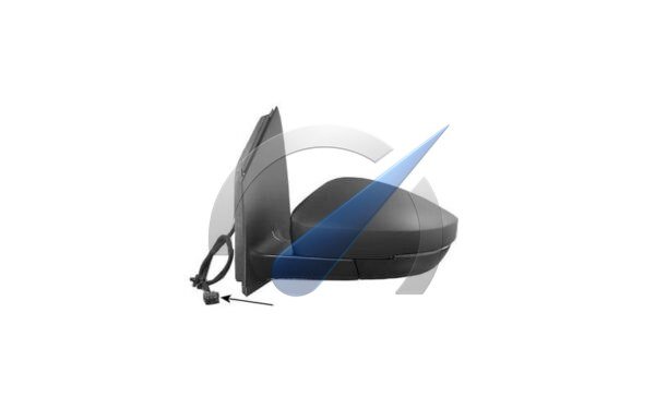 Electric exterior mirror, fully left, primer heated, aspherical, suitable for Polo 6R/6C 2009-2017