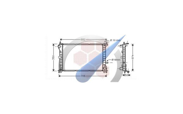 Focus up to 2004 Radiator petrol 1.6 1.8 2.0 AT air conditioning option