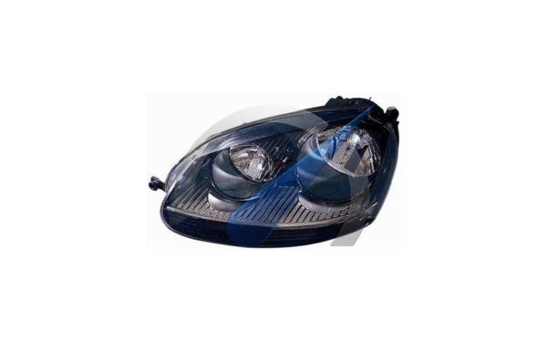Headlight left H7 + H7 black / chrome suitable for Golf 5 2003-2009